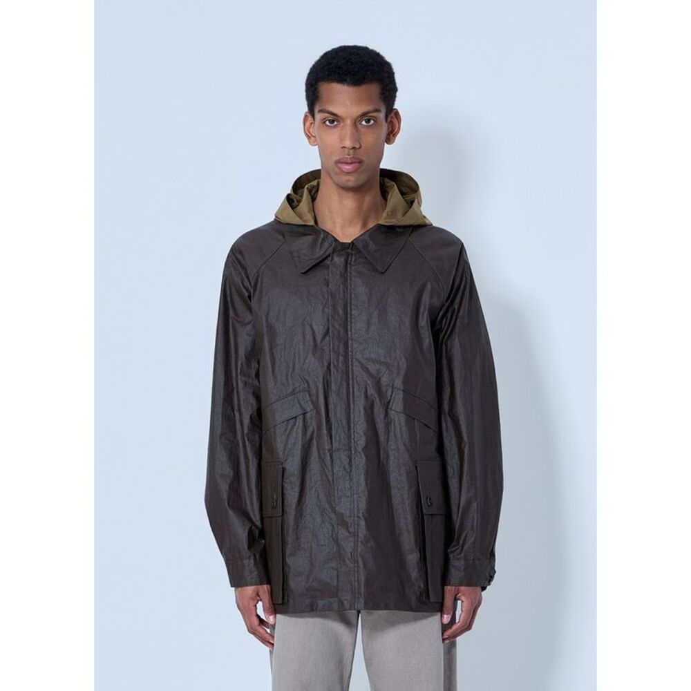 Lemaire Men Hooded Waxed Jacket